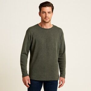 One Bone Mens Heathered Gray Long Sleeve Pullover Sweater 5 6XL‎